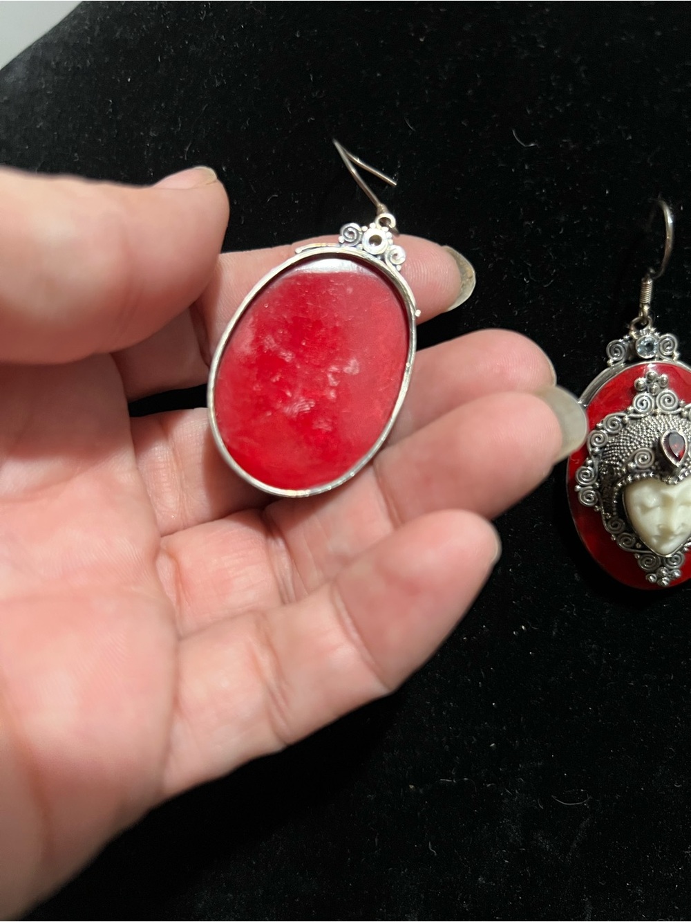 Vintage Sterling Silver Earrings - Picture 4 of 7
